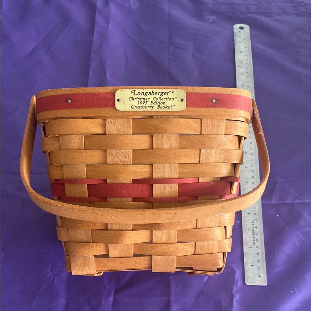 Longaberger Basket with Red Accent